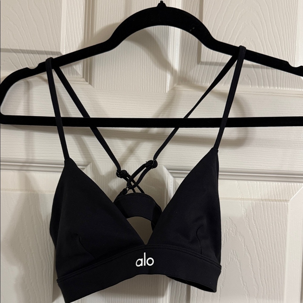 ALO Yoga Black Strappy Bra